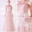 Élégant Rougissant Rose Transparentes Robe De Bal Avec Châle 2018 Empire Encolure Dégagée Sans Manches Appliques En Dentelle Fleur Perlage Longue Volants Dos Nu Robe De Ceremonie