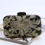 Fine Sølv Brodert Aften Clutch Veske 2023 Satin Håndvesken