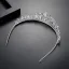 Moda Srebrny Rhinestone Kwiat Tiara Ozdoby Do Włosów Ślubne 2022 Cyrkon Stop Ślub