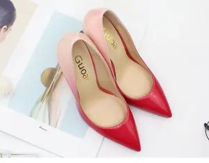 Mode Rougissant Rose Dégradé De Couleur Soirée Escarpins 2024 12 Cm Talons Aiguilles À Bout Pointu Escarpins Talons Hauts