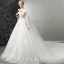 Chinese style White Pierced Wedding Dresses 2017 A-Line / Princess High Neck Sleeveless Backless Appliques Lace Royal Train