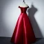 Modest / Simple Burgundy Evening Dresses  2017 A-Line / Princess V-Neck Off-The-Shoulder Short Sleeve Floor-Length / Long Backless Formal Dresses