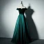Modest / Simple Burgundy Evening Dresses  2017 A-Line / Princess V-Neck Off-The-Shoulder Short Sleeve Floor-Length / Long Backless Formal Dresses