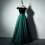 Modest / Simple Burgundy Evening Dresses  2017 A-Line / Princess V-Neck Off-The-Shoulder Short Sleeve Floor-Length / Long Backless Formal Dresses