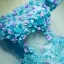 Affordable Chic / Beautiful Prom Dresses 2017 Lace Appliques Pearl Off-The-Shoulder Short Sleeve Backless Floor-Length / Long Sky Blue Ball Gown