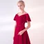 Charmant Bordeaux Robe De Soirée 2018 Princesse Bretelles Spaghetti Bustier Manches Courtes Appliques En Dentelle Paillettes Tribunal Train Volants Dos Nu Robe De Ceremonie