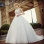 Sexy White Pierced Wedding Dresses 2017 Ball Gown Scoop Neck Sleeveless Appliques Lace Sash Court Train