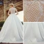 Sexy White Pierced Wedding Dresses 2017 Ball Gown Scoop Neck Sleeveless Appliques Lace Sash Court Train