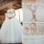 Sexy White Pierced Wedding Dresses 2017 Ball Gown Scoop Neck Sleeveless Appliques Lace Sash Court Train