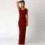 Modest / Simple Summer Yellow Maxi Dresses 2018 Sheath / Fit Scoop Neck Sleeveless Ankle Length Womens Clothing
