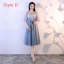 Abordable Bleu Ciel Transparentes Robe Demoiselle D'honneur 2018 Princesse Appliques En Dentelle Noeud Ceinture Thé Longueur Volants Dos Nu Robe Pour Mariage