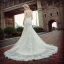 Sexy Champagne Pierced Wedding Dresses 2017 Trumpet / Mermaid Appliques Lace Scoop Neck Sleeveless Court Train