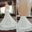 Sexy Champagne Pierced Wedding Dresses 2017 Trumpet / Mermaid Appliques Lace Scoop Neck Sleeveless Court Train