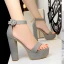 Schöne Rot Cocktail Sandalen Damen 2023 Knöchelriemen 13 cm Thick Heels Peeptoes Sandaletten Hochhackige