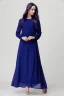 Simple Chiffon Robes longues 2018 Encolure Dégagée Manches Longues Longueur Cheville Vêtements Femme