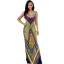Bohemia Yellow Summer Maxi Dresses 2018 Spaghetti Straps Sleeveless Printing Flower Ankle Length Backless Womens Clothing