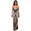 Bohemia Yellow Summer Maxi Dresses 2018 Spaghetti Straps Sleeveless Printing Flower Ankle Length Backless Womens Clothing