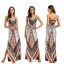Bohemia Yellow Summer Maxi Dresses 2018 Spaghetti Straps Sleeveless Printing Flower Ankle Length Backless Womens Clothing