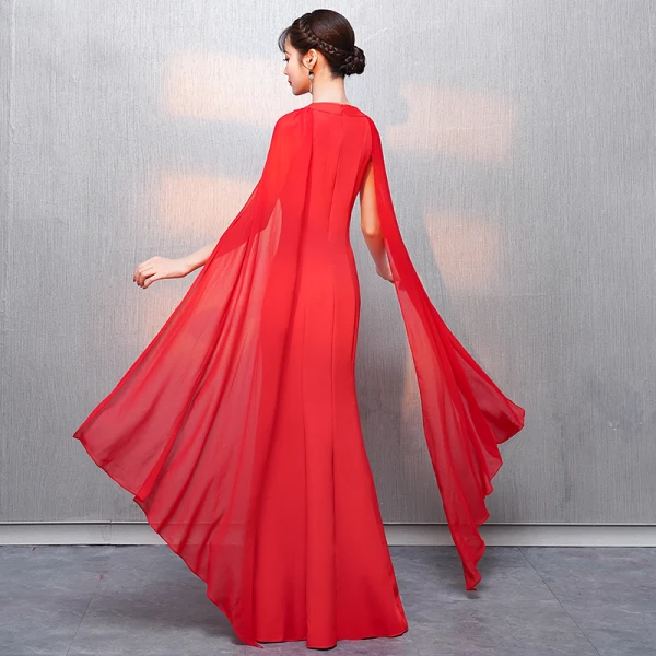 Abordable Rouge Robe De Soirée 2018 Trompette / Sirène Encolure Dégagée Sans Manches Watteau Train Volants Robe De Ceremonie