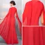 Abordable Rouge Robe De Soirée 2018 Trompette / Sirène Encolure Dégagée Sans Manches Watteau Train Volants Robe De Ceremonie