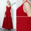 Modern / Fashion Red Evening Dresses  2018 A-Line / Princess Spaghetti Straps Sleeveless Ankle Length Ruffle Backless Formal Dresses
