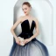 Modern / Fashion Navy Blue Evening Dresses  2018 A-Line / Princess Strapless Sleeveless Floor-Length / Long Ruffle Backless Formal Dresses