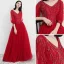 Elegant Burgundy Evening Dresses  2018 A-Line / Princess V-Neck 3/4 Sleeve Glitter Rhinestone Floor-Length / Long Ruffle Backless Formal Dresses