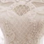 Vintage / Retro Ivory Wedding Dresses 2018 Ball Gown High Neck Sleeveless Appliques Pierced Lace Beading Pearl Cathedral Train Ruffle