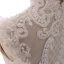 Vintage / Retro Ivory Wedding Dresses 2018 Ball Gown High Neck Sleeveless Appliques Pierced Lace Beading Pearl Cathedral Train Ruffle