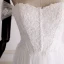 Modest / Simple White Wedding Dresses 2018 A-Line / Princess Off-The-Shoulder Short Sleeve Backless Appliques Lace Floor-Length / Long Ruffle
