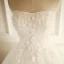Schöne Ivory / Creme Brautkleider / Hochzeitskleider 2018 Ballkleid Bandeau Ärmellos Rückenfreies Applikationen Spitze Kristall Perlenstickerei Kathedrale Schleppe Rüschen