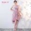 High Low Lilac Bridesmaid Dresses 2018 A-Line / Princess Sash Embroidered Asymmetrical Ruffle Backless Wedding Party Dresses