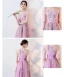 High Low Lilac Bridesmaid Dresses 2018 A-Line / Princess Sash Embroidered Asymmetrical Ruffle Backless Wedding Party Dresses