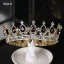 Charming Burgundy Handmade  Rhinestone Alloy Bridal Hair Accessories Wedding Crown 2023