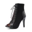 Roman Black Street Wear Suede Womens Boots 2022 9 cm Stiletto Heels Open / Peep Toe Womens Boots