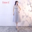 Abordable Gris Transparentes Robe Demoiselle D'honneur 2018 Princesse Appliques En Dentelle Noeud Ceinture Thé Longueur Volants Dos Nu Robe Pour Mariage
