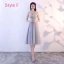 Abordable Gris Transparentes Robe Demoiselle D'honneur 2018 Princesse Appliques En Dentelle Noeud Ceinture Thé Longueur Volants Dos Nu Robe Pour Mariage
