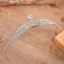 Snygga / Fina Silver Rhinestone Tiara Brudsmycken 2022 Legering Bröllop Tillbehör