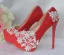 Sexy White Pearl Rhinestone Lace Flower Wedding Shoes 2023 14 cm Stiletto Heels Round Toe Wedding Pumps High Heels