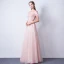 Bling Bling Rosa Abendkleider 2018 A Linie Off Shoulder Kurze Ärmel Applikationen Spitze Glanz Pailletten Lange Rüschen Rückenfreies Festliche Kleider