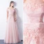 Bling Bling Rosa Abendkleider 2018 A Linie Off Shoulder Kurze Ärmel Applikationen Spitze Glanz Pailletten Lange Rüschen Rückenfreies Festliche Kleider
