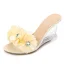 Simple Noire Vêtement de rue Sandales Femme 2020 Appliques Faux Diamant 8 cm Compensées Peep Toes / Bout Ouvert Sandales