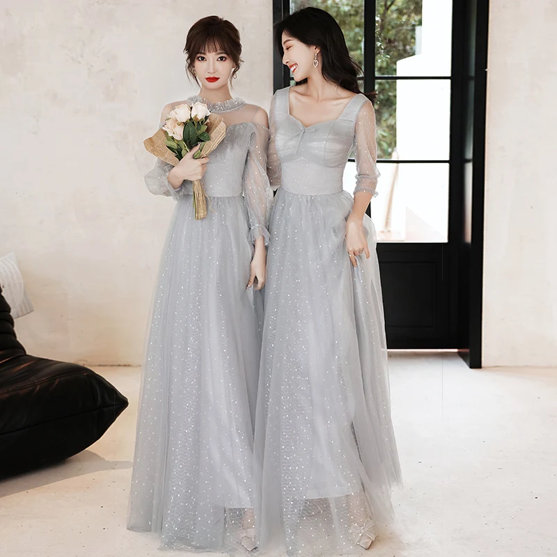 open lace back dress Shimmer Silver Satin Bridesmaid Dress Crossed Straps Beach Bridesmaid Dresses ARD2466 main image 1