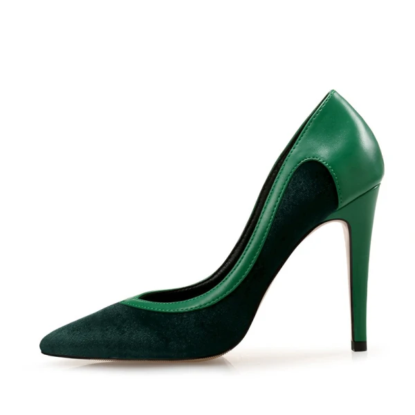 Modest / Simple Burgundy Office OL Pumps 2020 Leather Suede 10 cm Stiletto Heels Pointed Toe Pumps