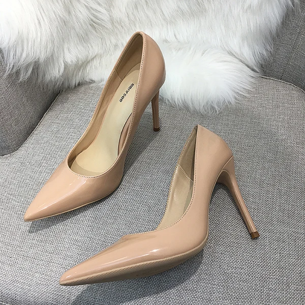 Mooie / Prachtige Bordeaux Kantoor OL Leer Pumps 2020 Lakleer 10 cm Naaldhakken / Stiletto Spitse Neus Pumps