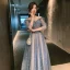 Charming Sky Blue Star Bridesmaid Dresses 2021 A-Line / Princess Spaghetti Straps Lace Sleeveless Backless Floor-Length / Long Bridesmaid Wedding Party Dresses