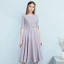 Simple Gris Robe Demoiselle D'honneur 2018 Princesse Sans Manches Dos Nu Thé Longueur Robe Pour Mariage