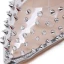 Sexy Noire Soirée Rivet Sandales Femme 2020 Noeud Bride Cheville 12 cm Talons Aiguilles À Bout Pointu Sandales