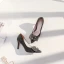 Charmant Glanz Pailletten Silber Brautschuhe 2020 Leder Strass 3 cm Stilettos Low Heel Spitzschuh Hochzeit Pumps