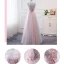 Chic / Beautiful Blushing Pink Bridesmaid Dresses 2018 A-Line / Princess Appliques Bow Lace Backless Floor-Length / Long Wedding Party Dresses